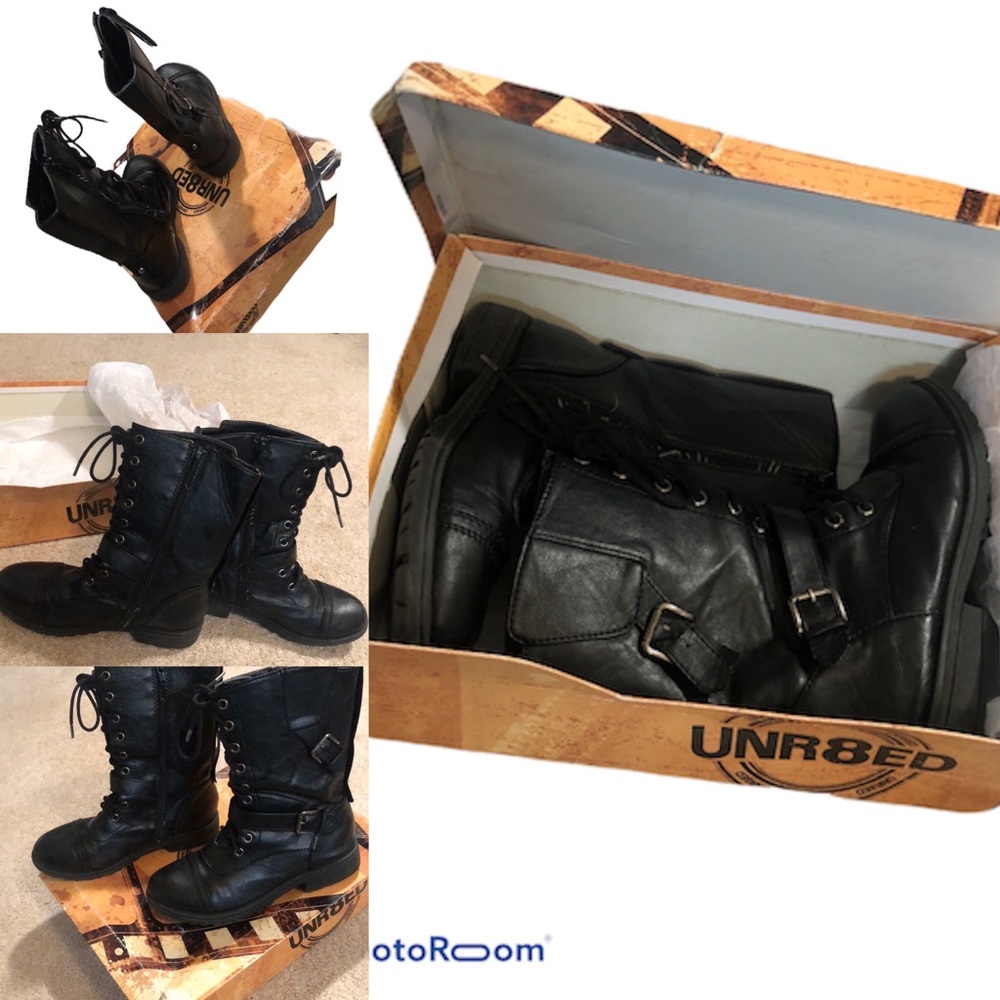 All black side zip ankle boots